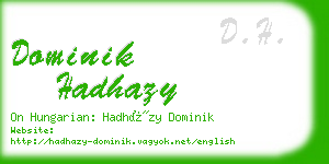 dominik hadhazy business card